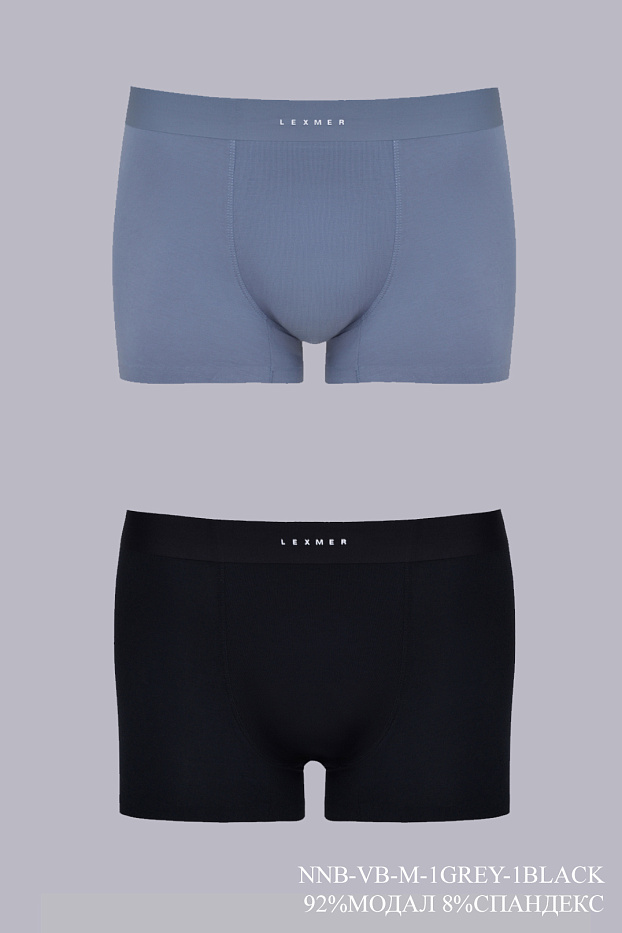Боксеры муж. п/уп NNB-VB-M-1GREY-1BLACK