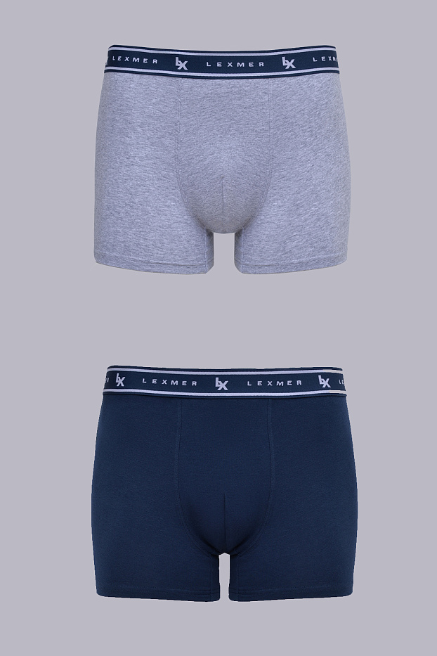 Боксеры муж. п/уп NNB-VB-1GREY-1BLUE
